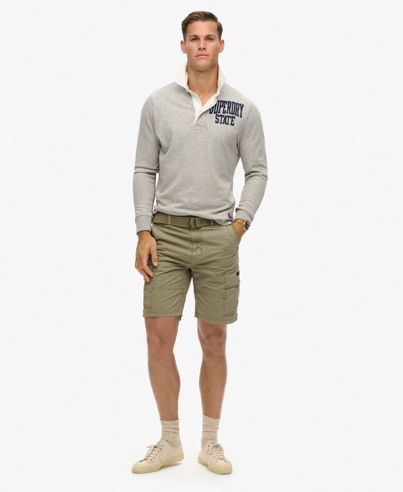 stevige cargoshorts in olijfgroen kaki
