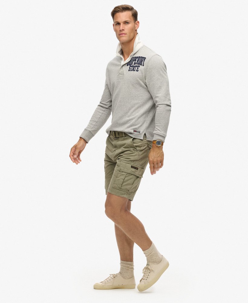 stevige cargoshorts in olijfgroen kaki