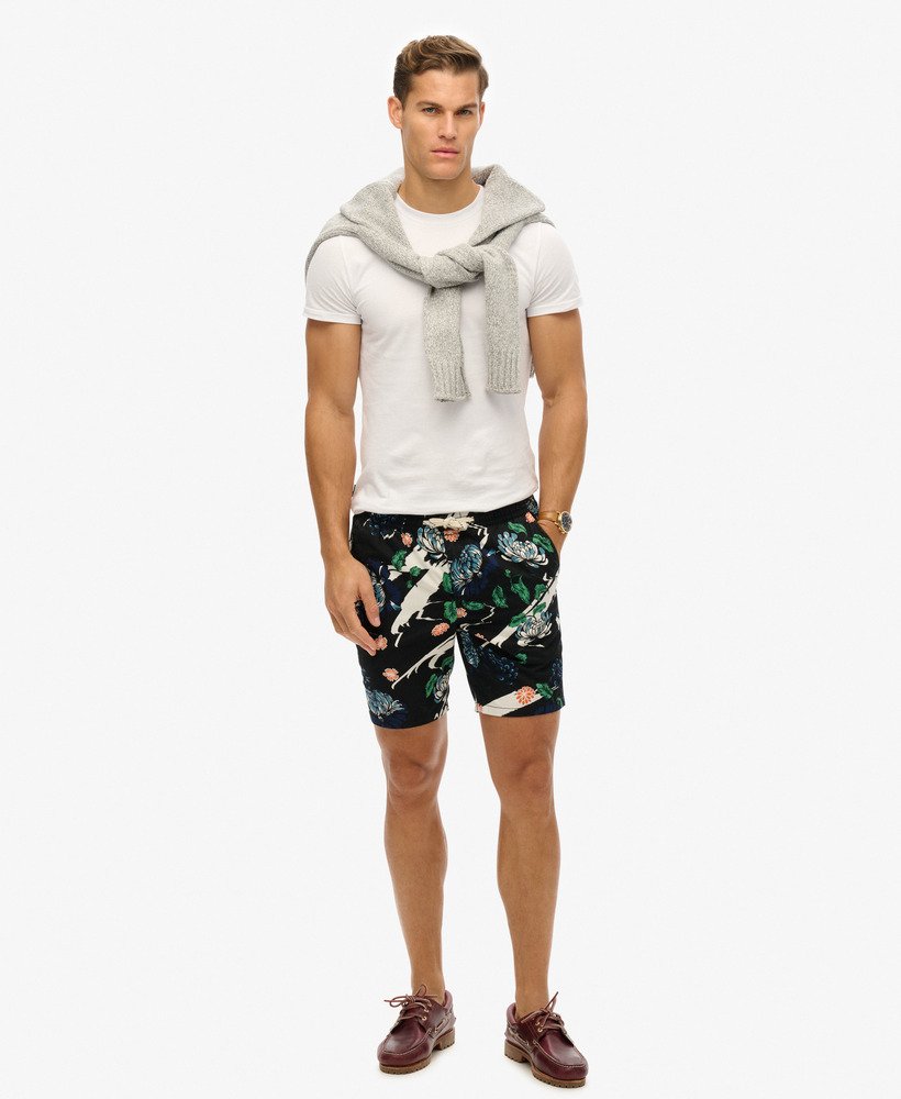 bermudashorts in aya black floral-stijl
