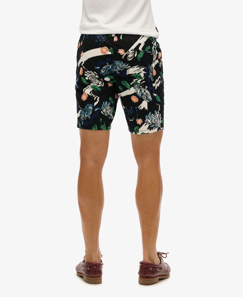 bermudashorts in aya black floral-stijl