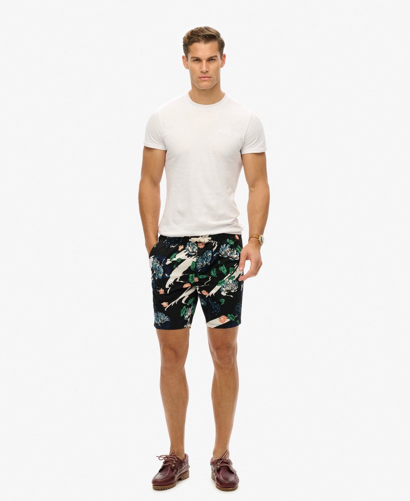 bermudashorts in aya black floral-stijl