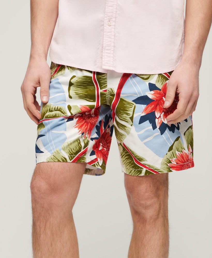 bermudashorts in optisch bananenblad