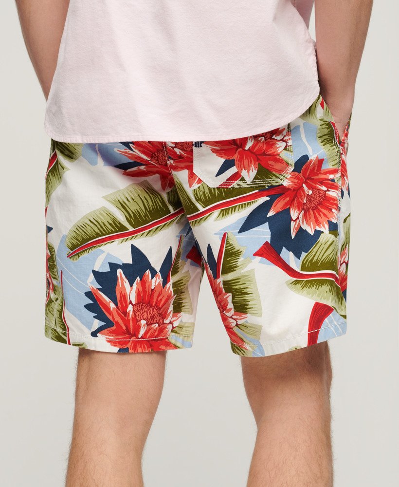 bermudashorts in optisch bananenblad