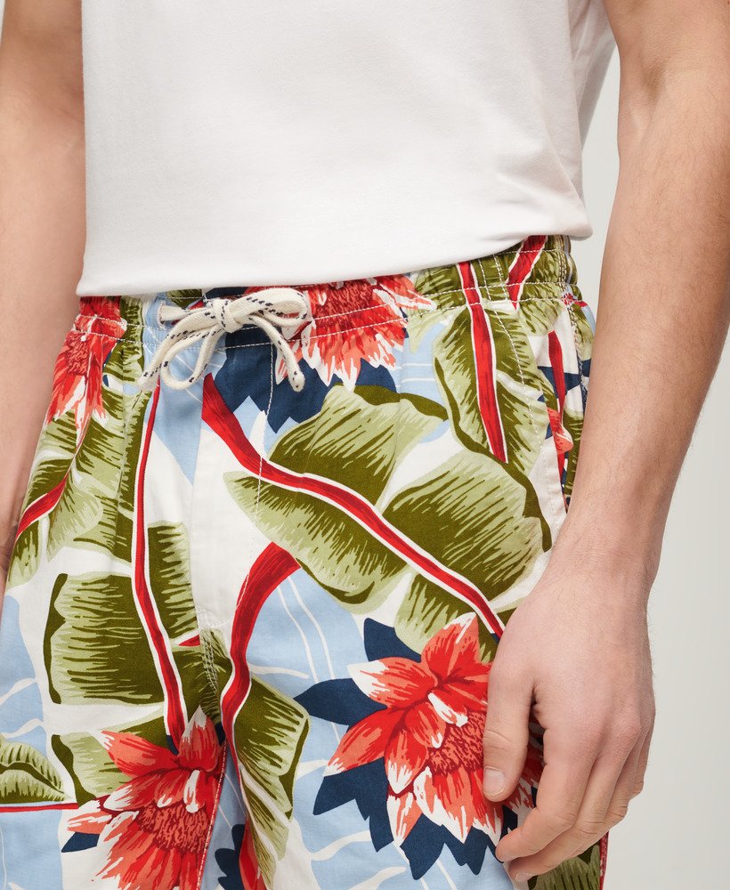 bermudashorts in optisch bananenblad