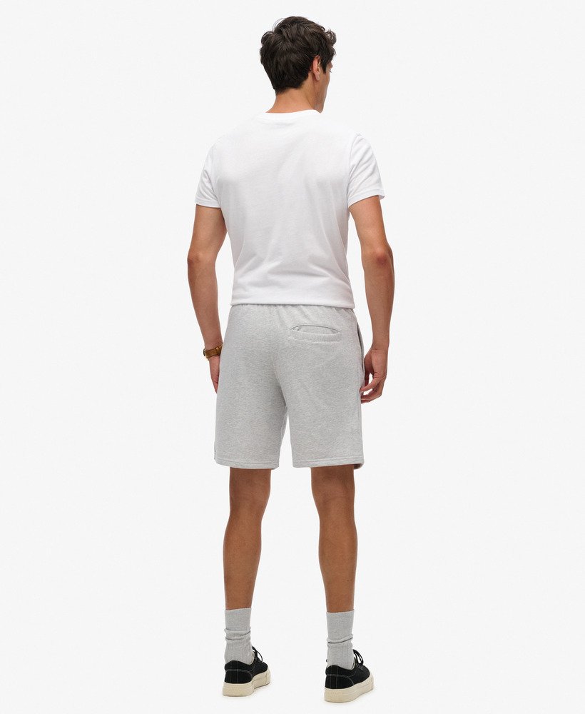 essential logo jersey shorts in glacier grey marl