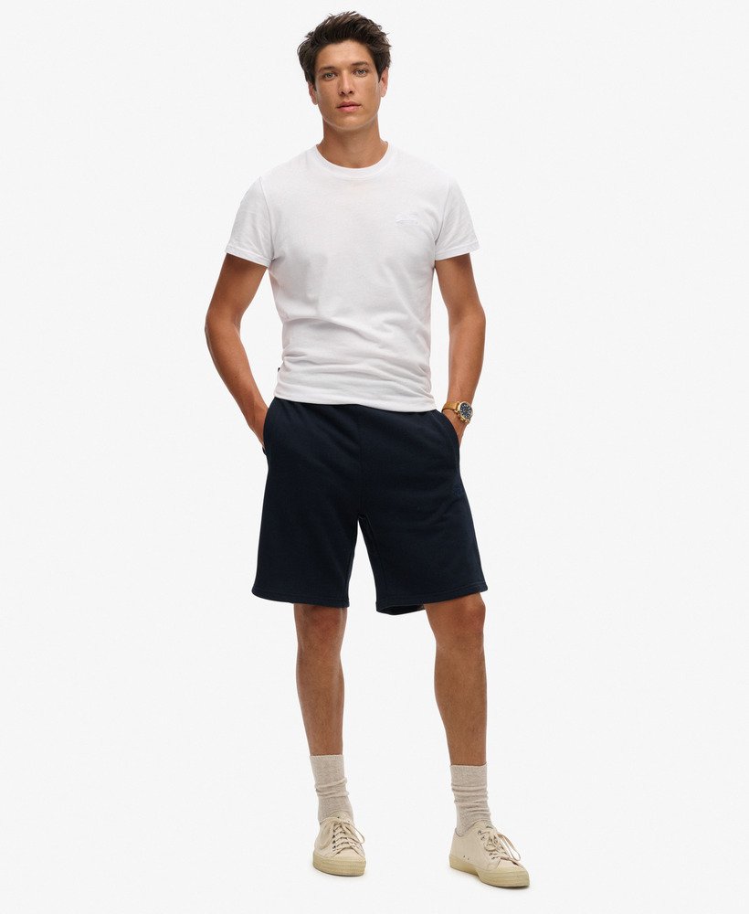 essential logo jersey shorts in eclipse navy