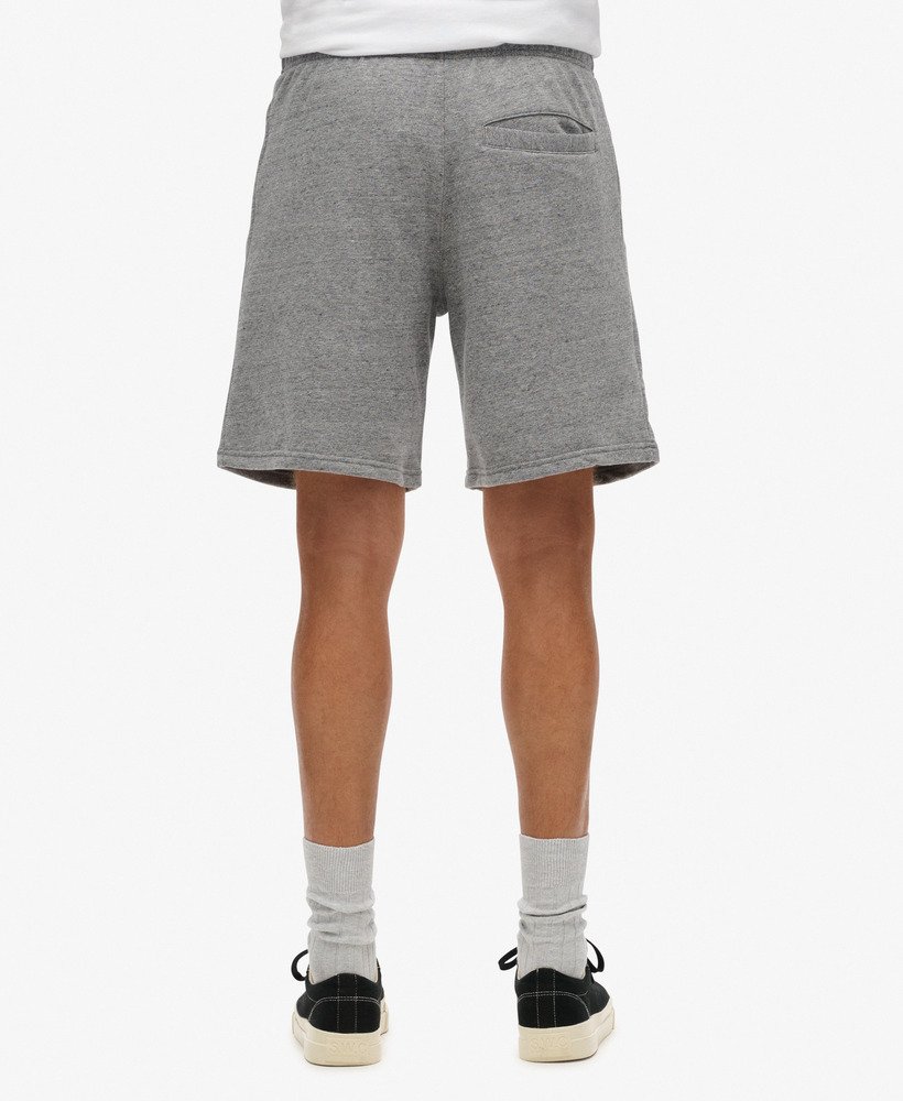 essential logo jersey shorts in donkergrijs gemêleerd