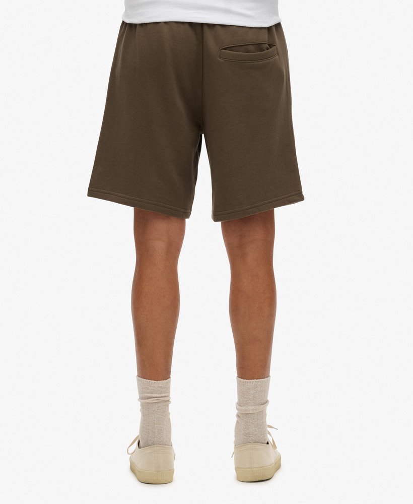 essential logo jersey shorts in diep olijfgroen