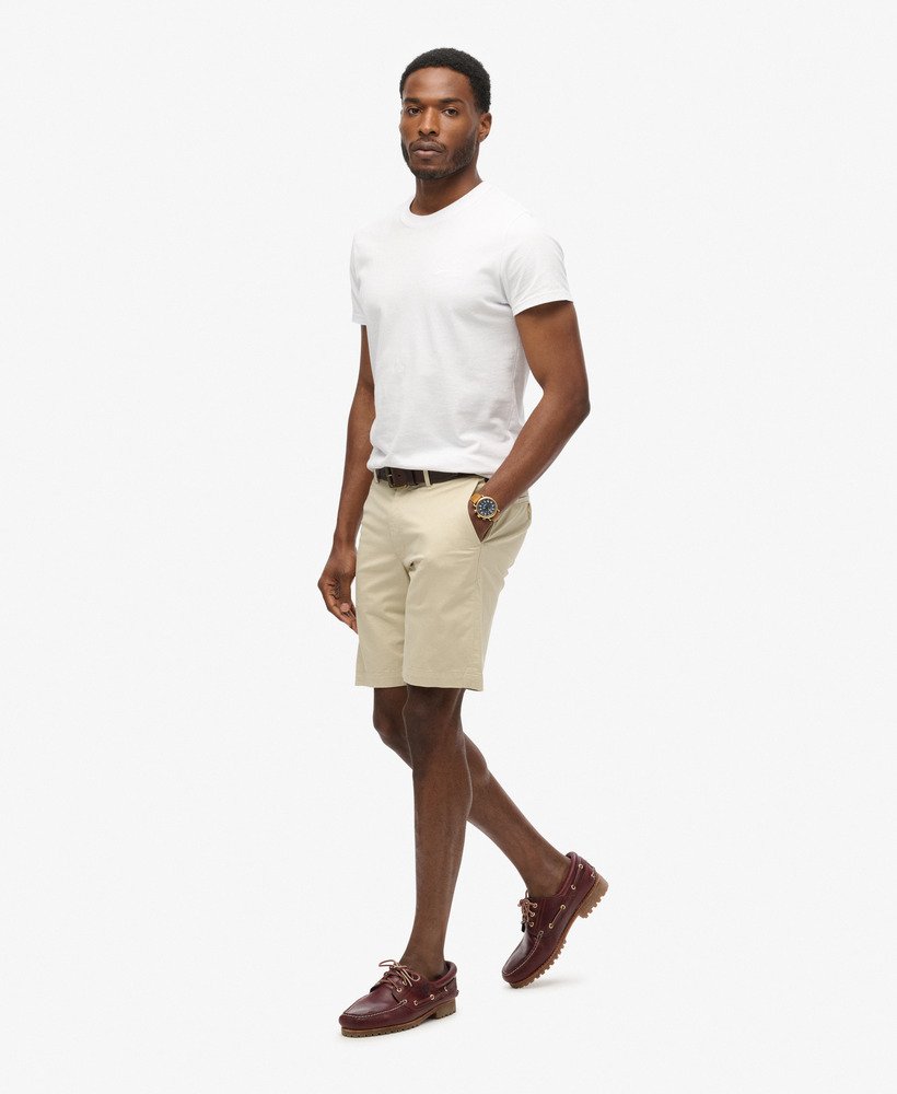 stretch chino shorts in pelikaanbeige