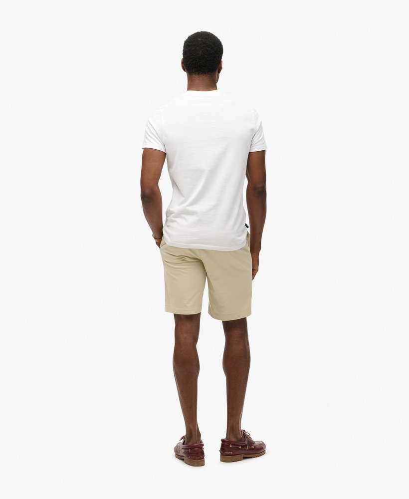 stretch chino shorts in pelikaanbeige