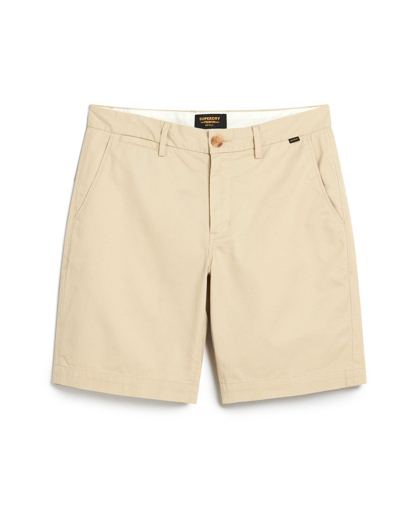 stretch chino shorts in pelikaanbeige