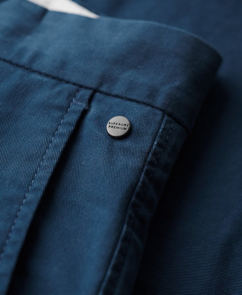 stretch chino shorts in pilot mid blue