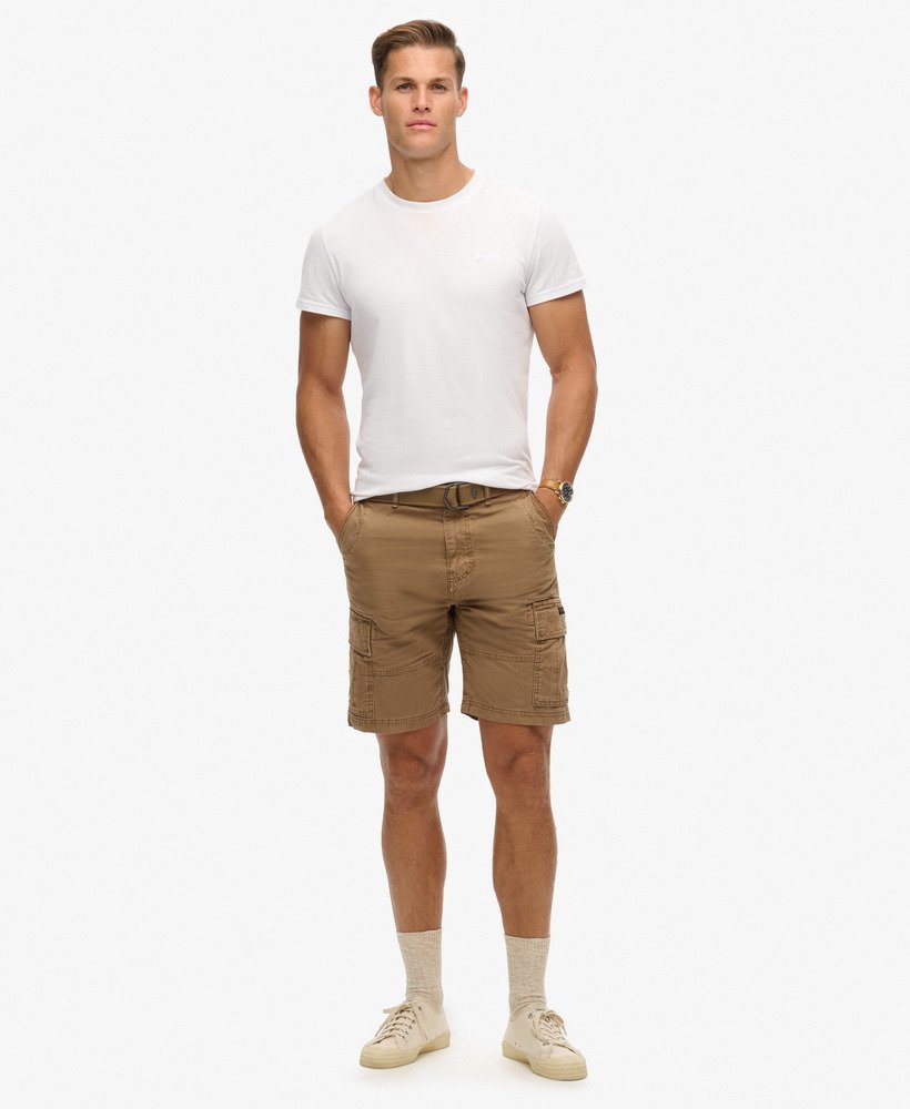stevige cargoshorts in donkerbruin