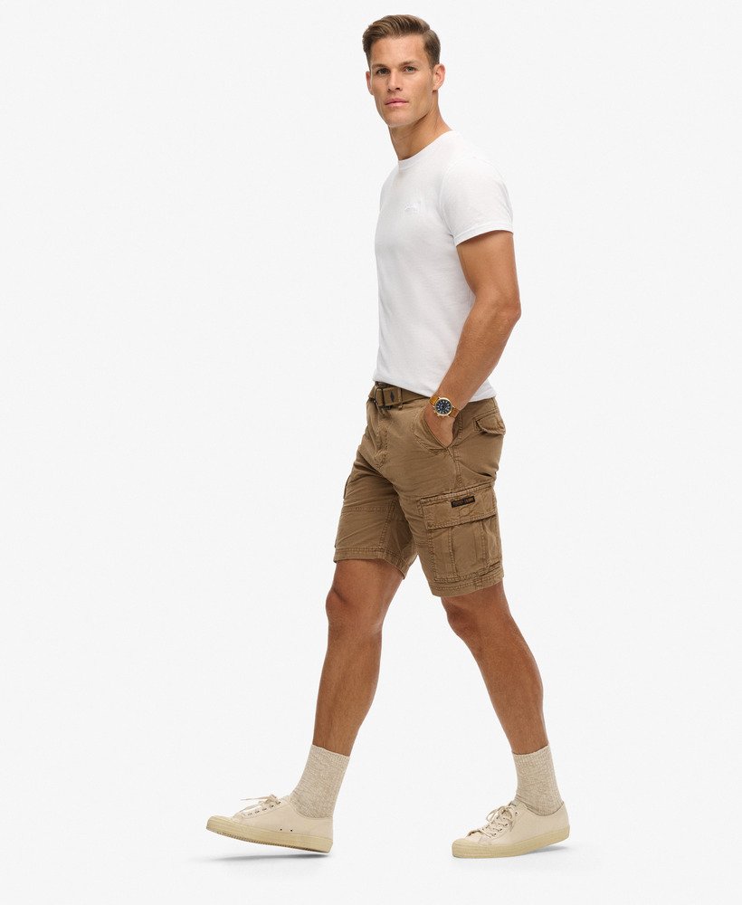 stevige cargoshorts in donkerbruin