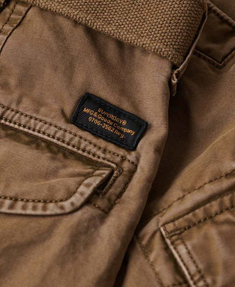 stevige cargoshorts in donkerbruin