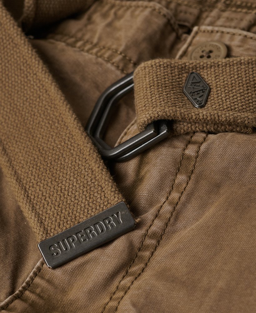 stevige cargoshorts in donkerbruin