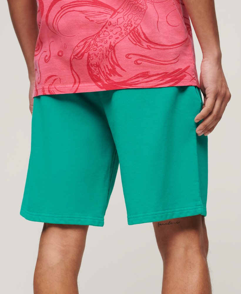 vintage gewassen shorts in parasailinggroen