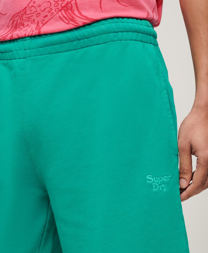 vintage gewassen shorts in parasailinggroen