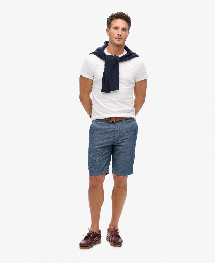 vintage international shorts in chambrayblauw