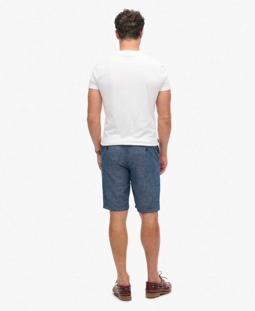 vintage international shorts in chambrayblauw