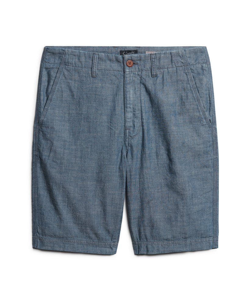 vintage international shorts in chambrayblauw