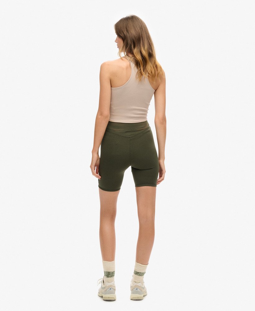 tech cycling shorts in donker mosgroen