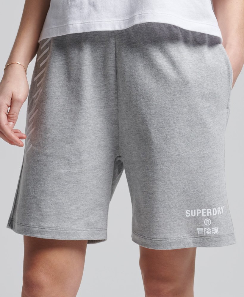 code core sport jongensshorts in grijs gemêleerd