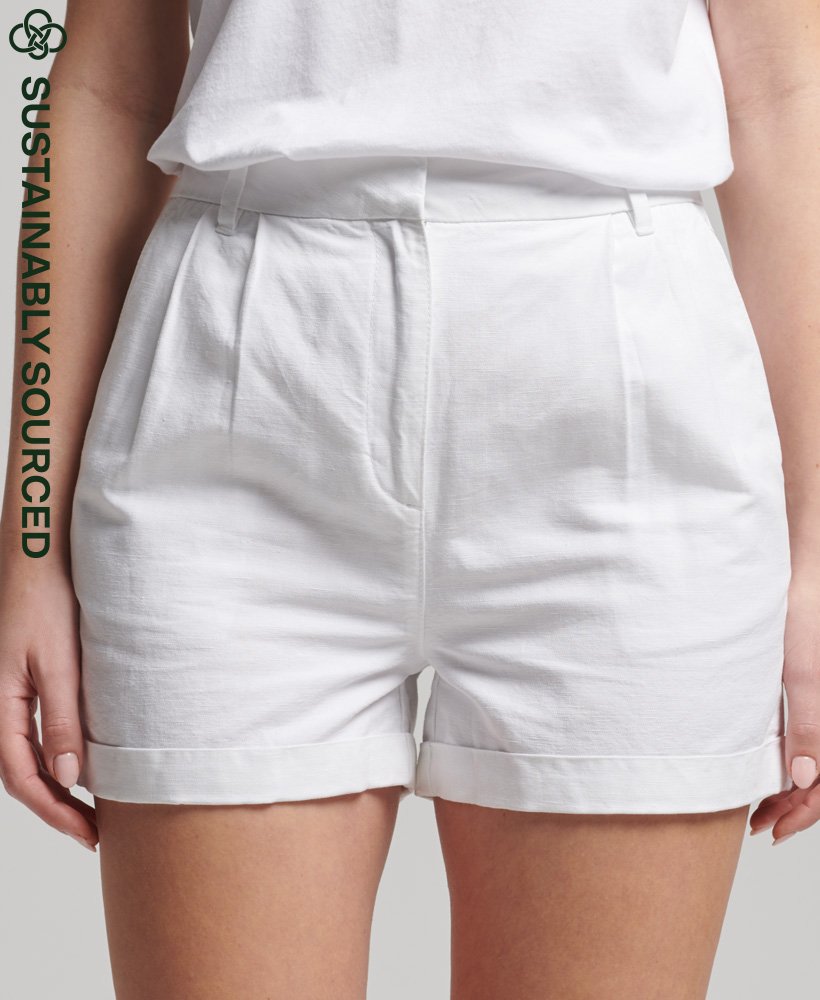 studios linnen shorts in optic