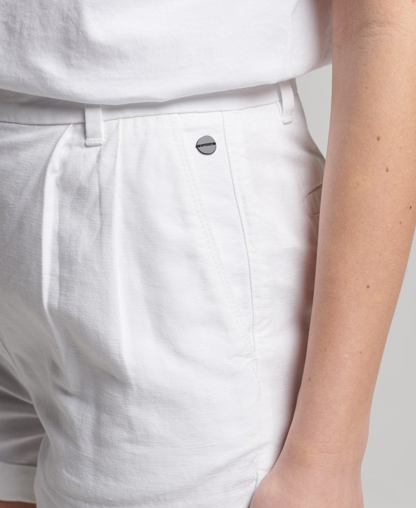 studios linnen shorts in optic