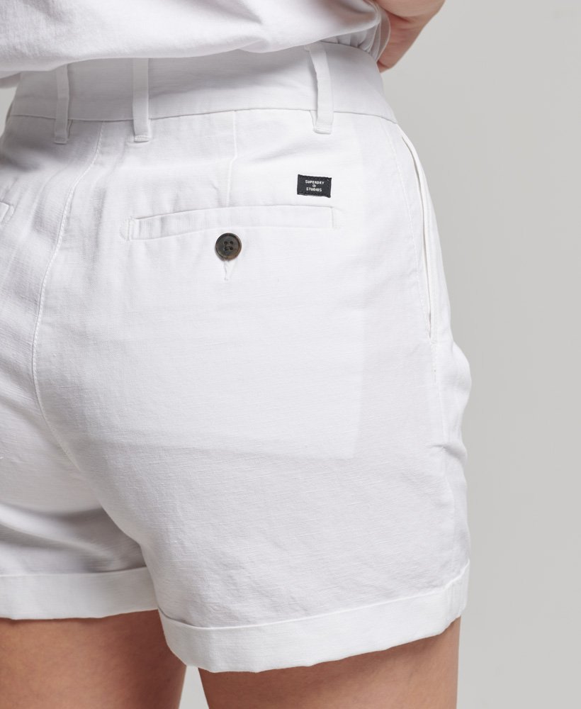 studios linnen shorts in optic