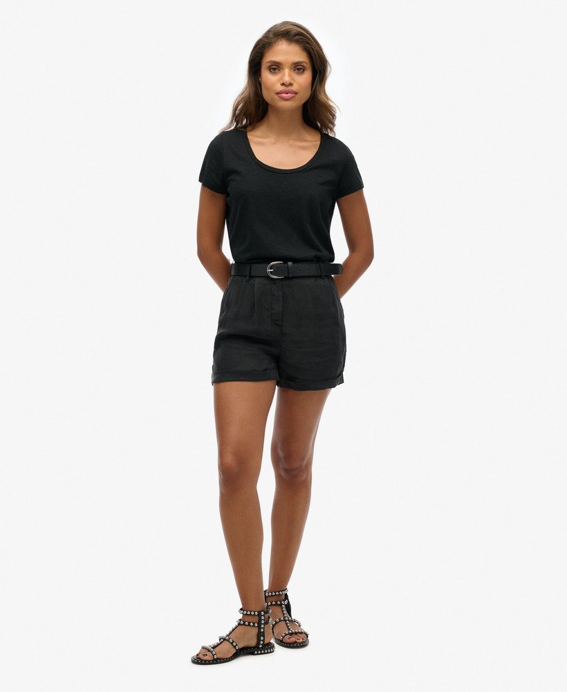 cupro shorts in zwart