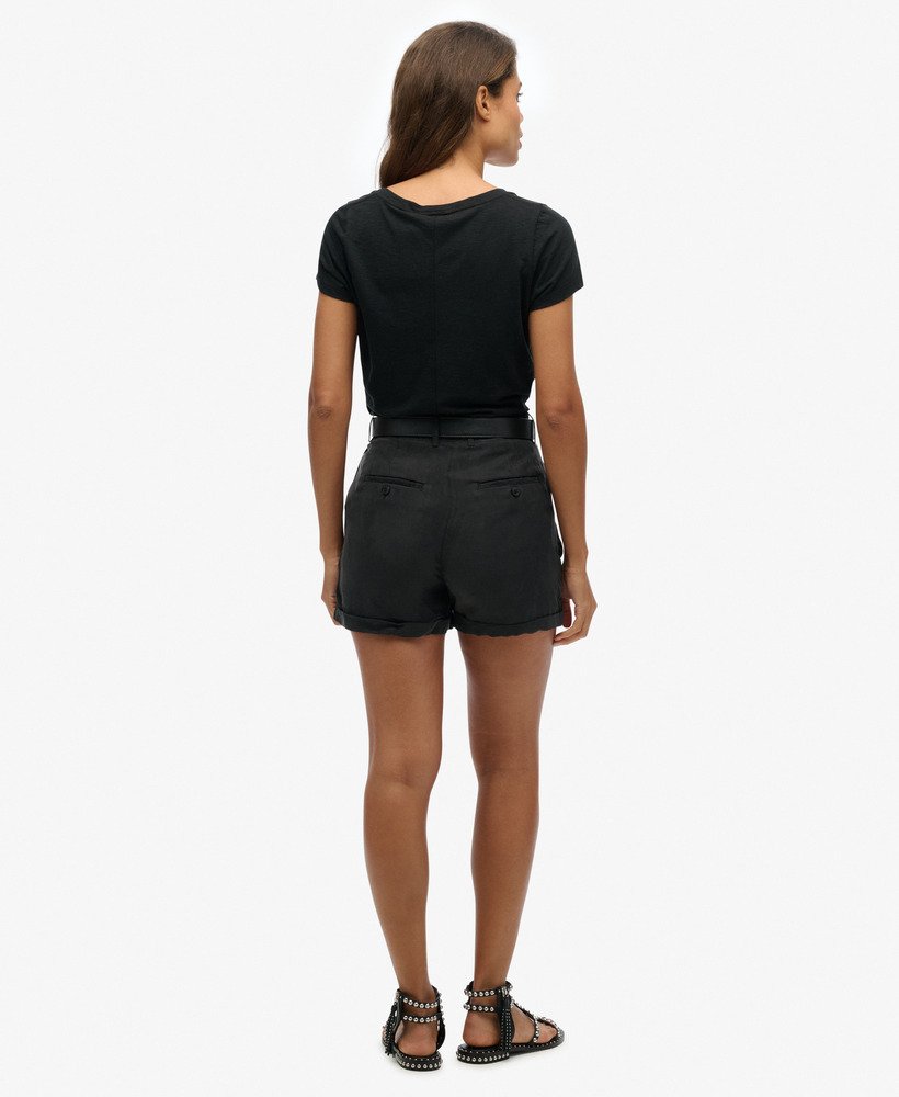 cupro shorts in zwart