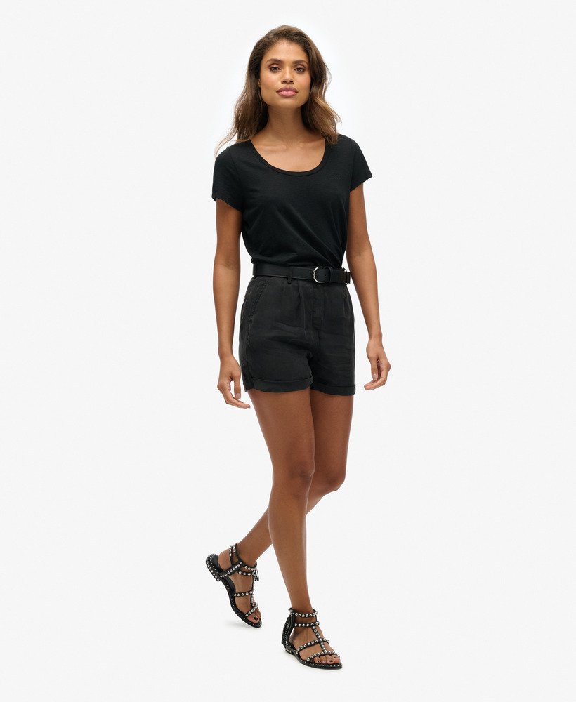 cupro shorts in zwart