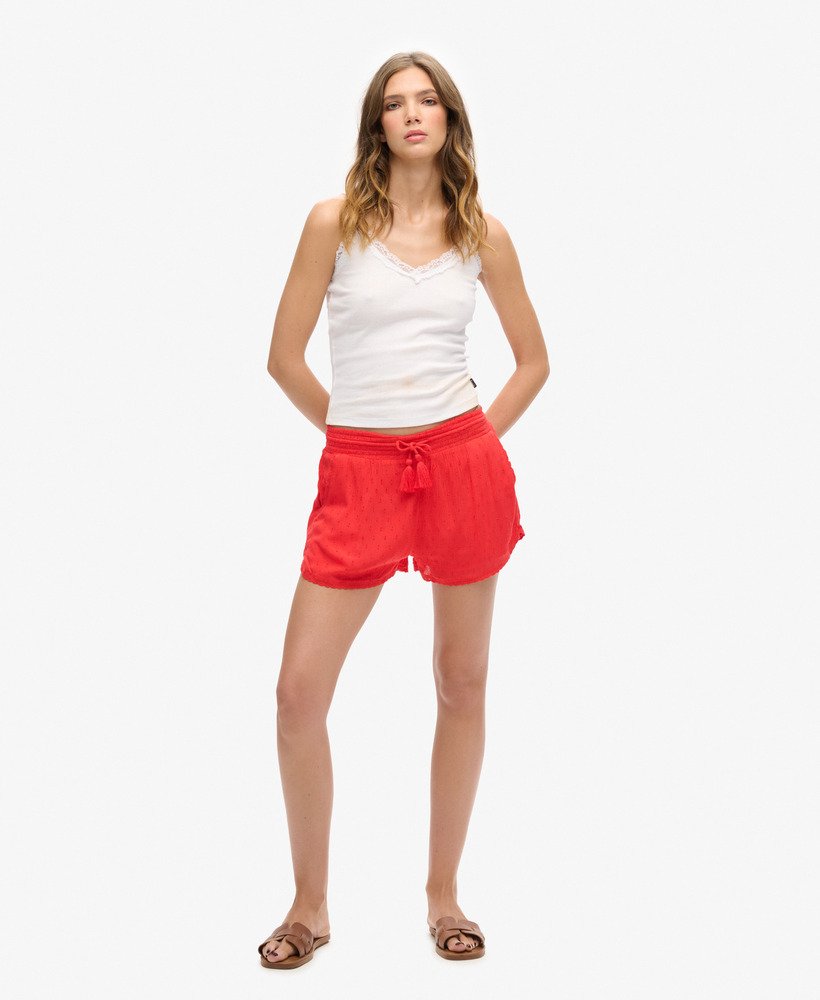 vintage strandshorts in drop kick red