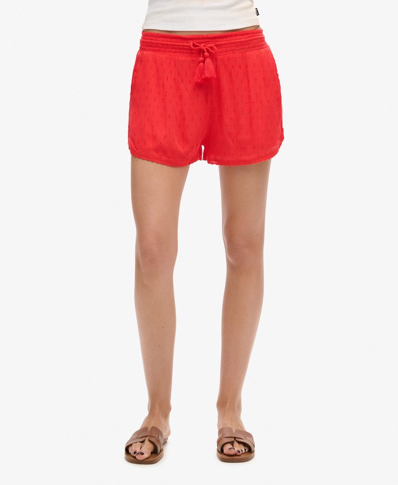 vintage strandshorts in drop kick red