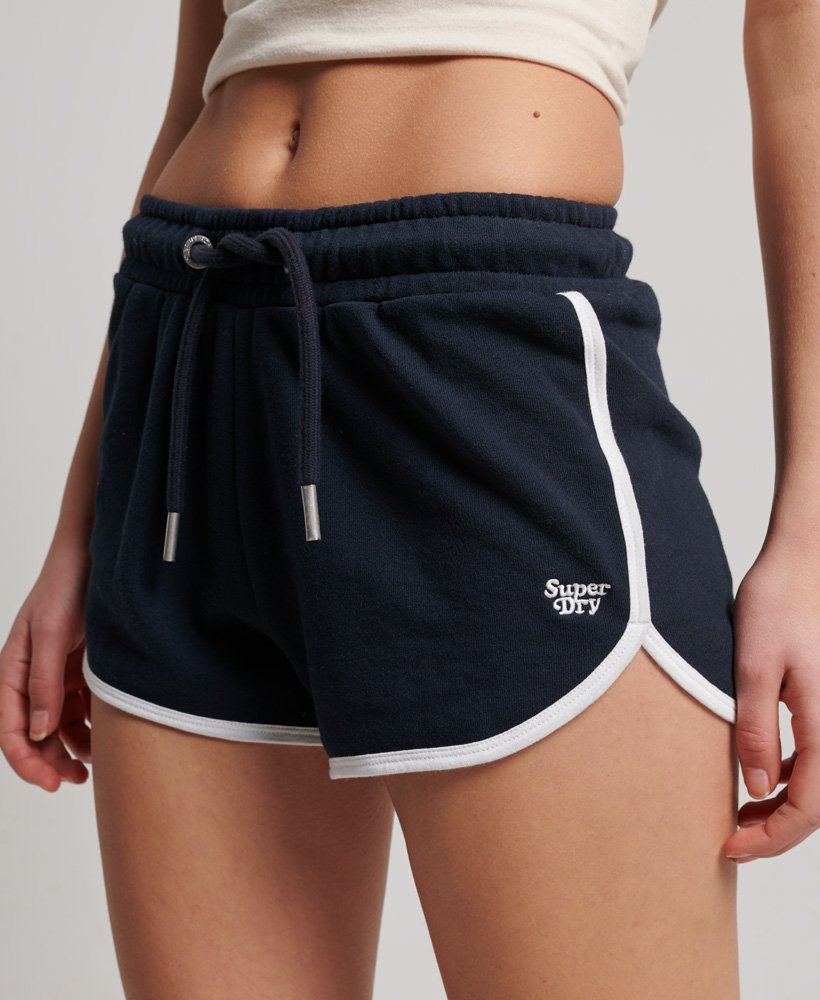 vintage jersey racer shorts in eclipse navyoptic white