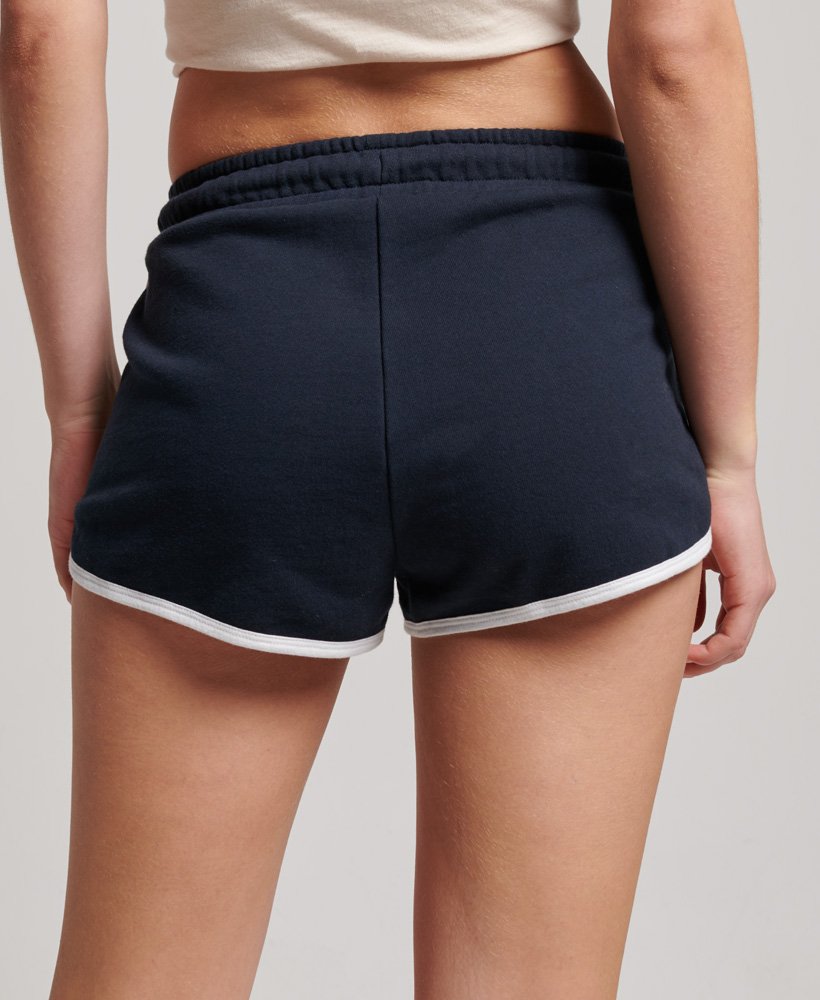 vintage jersey racer shorts in eclipse navyoptic white