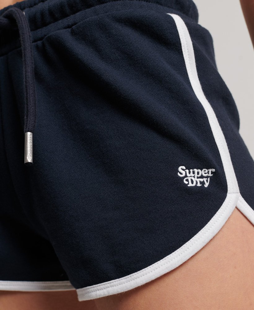vintage jersey racer shorts in eclipse navyoptic white