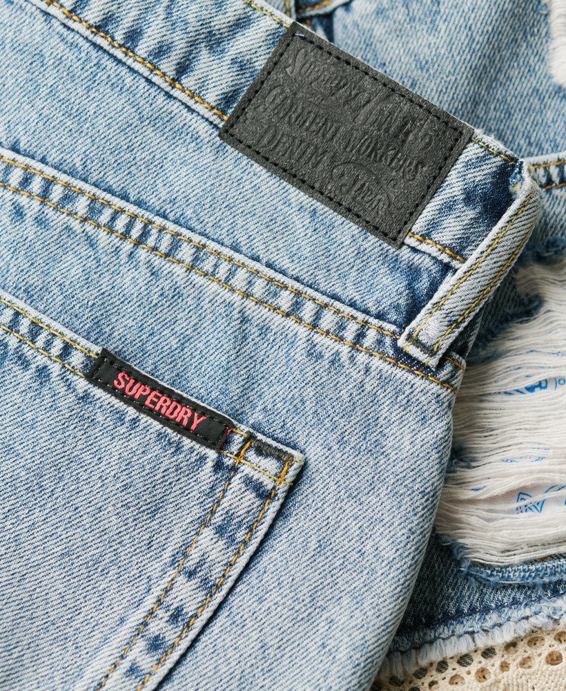 denim hot shorts in lentestijl vintage op maat gemaakt