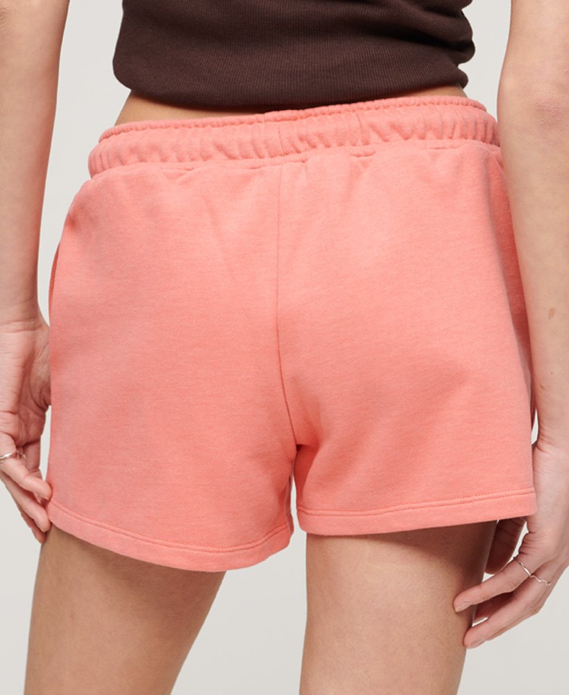 vintage jersey shorts in koraalrood.
