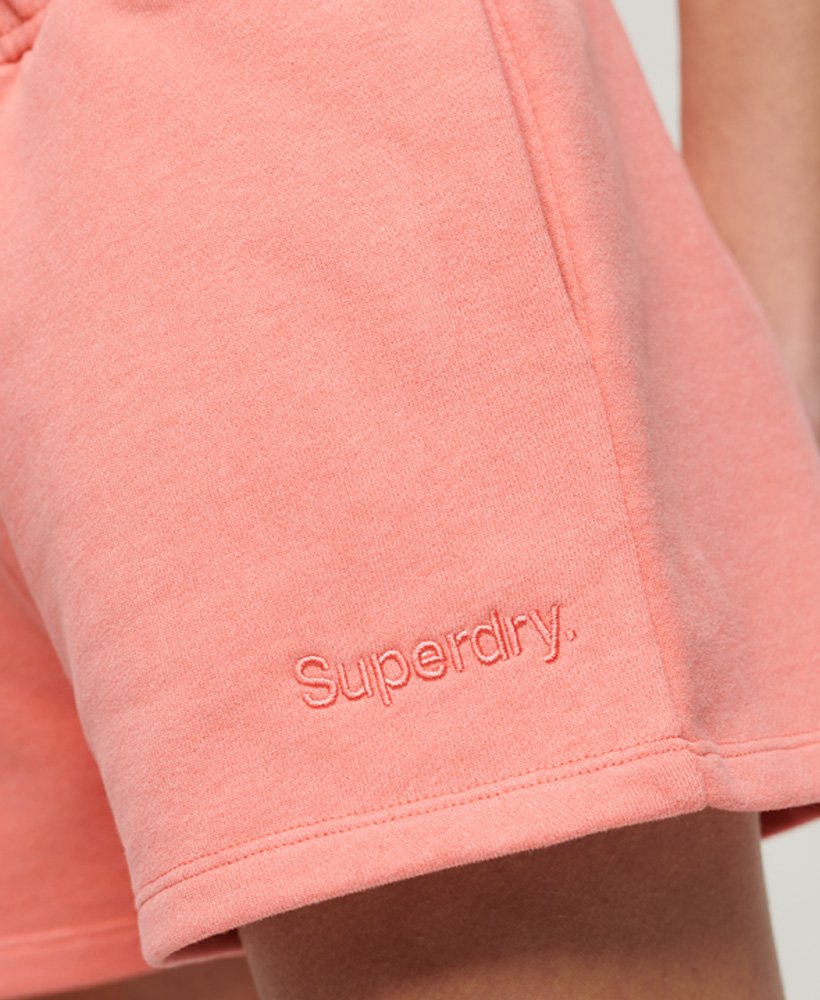 vintage jersey shorts in koraalrood.
