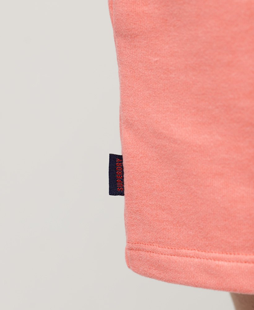 vintage jersey shorts in koraalrood.