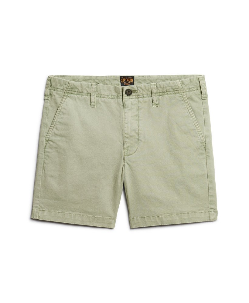klassieke chino shorts in stoffig mintgroen