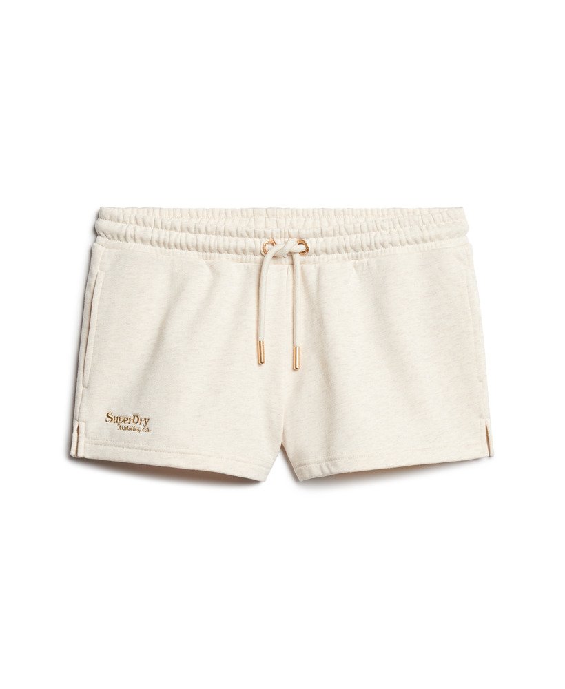 essential logo shorts in light oat marl