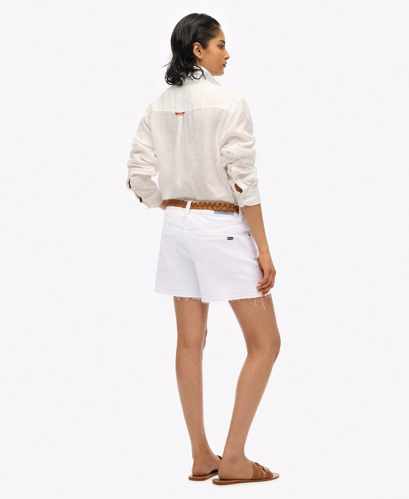 Middelhoge afgesneden shorts