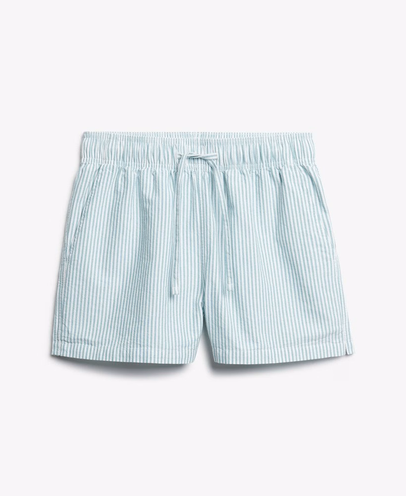 Biologisch katoenen gestreepte shorts met elastische tailleband