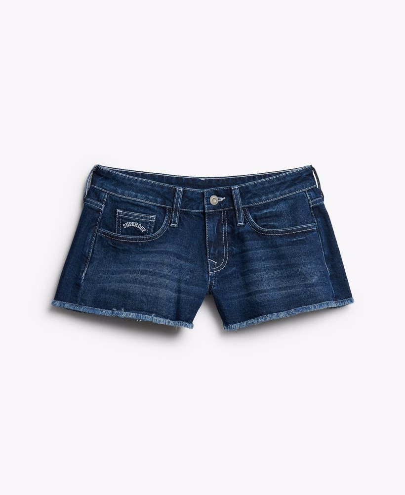 Laag uitgesneden denim hot shorts