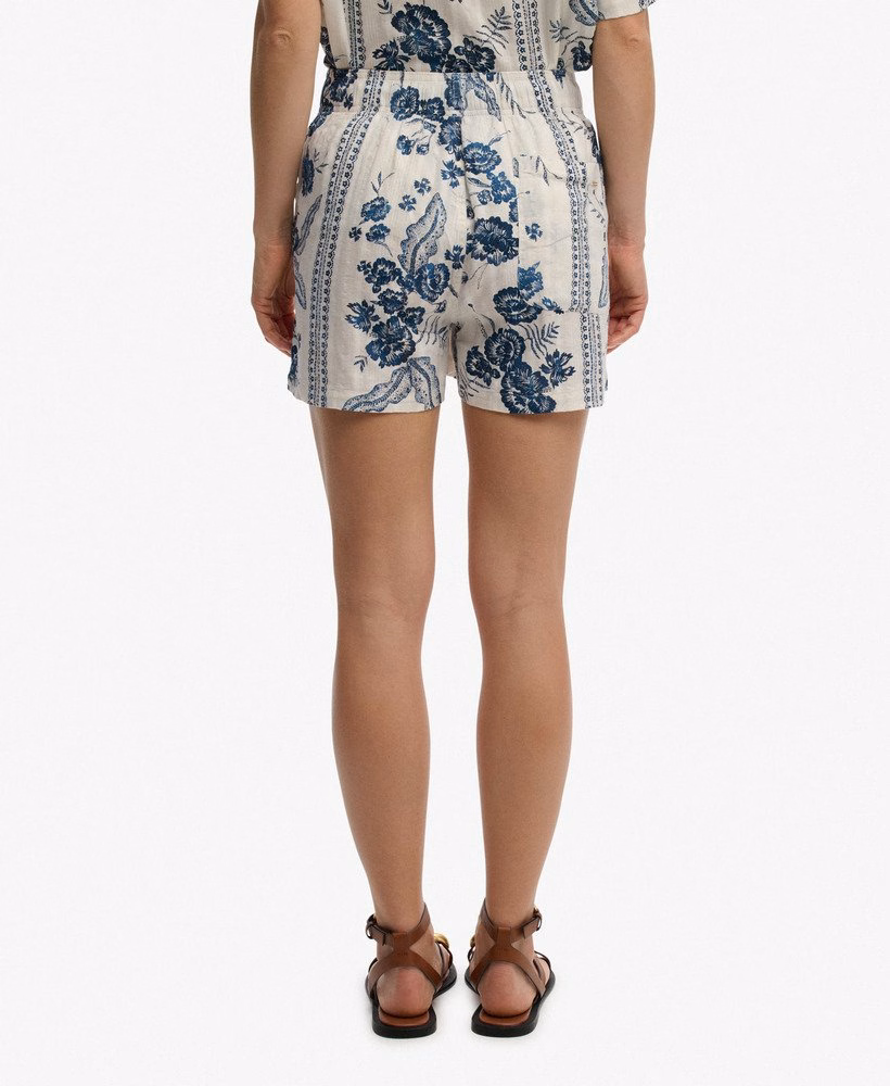 Katoenen strandshorts met print