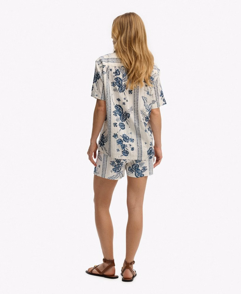 Katoenen strandshorts met print