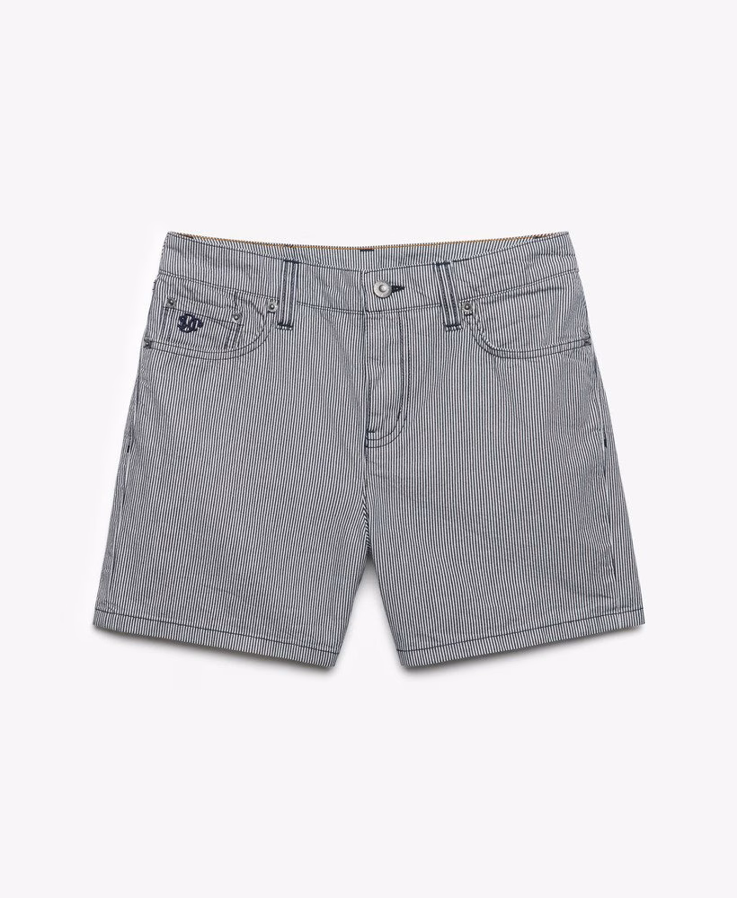 Middelhoge gestreepte shorts